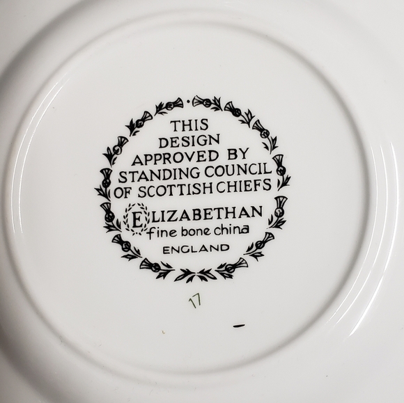 Elizabethan Fine Bone China Clan Maclean Tartan Luncheon Set - Picture 7 of 7